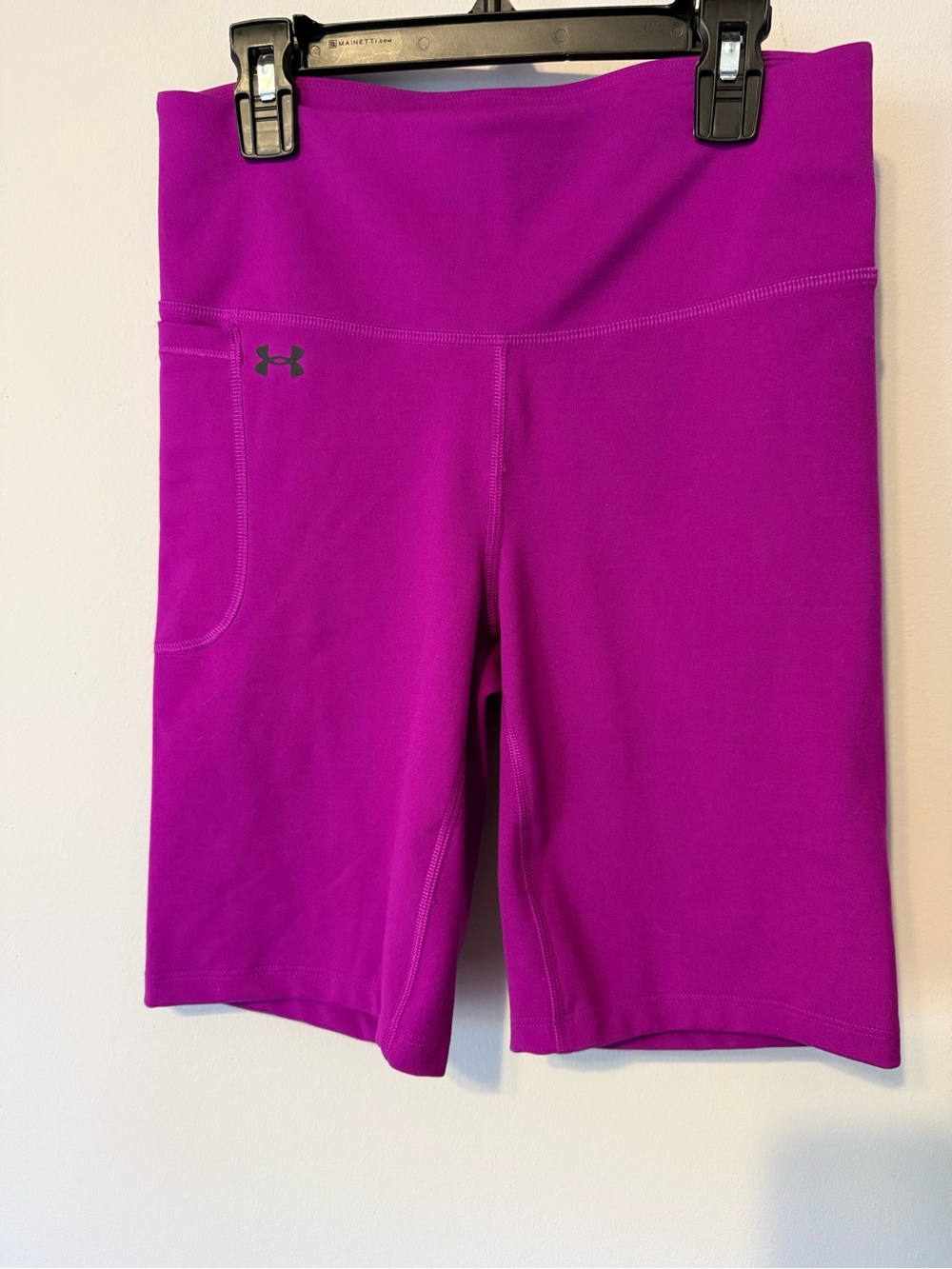 Under Armour Women's Magenta High-Rise Bike Shorts